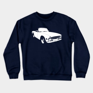 Triumph TR6 1970s classic sports car monoblock white Crewneck Sweatshirt